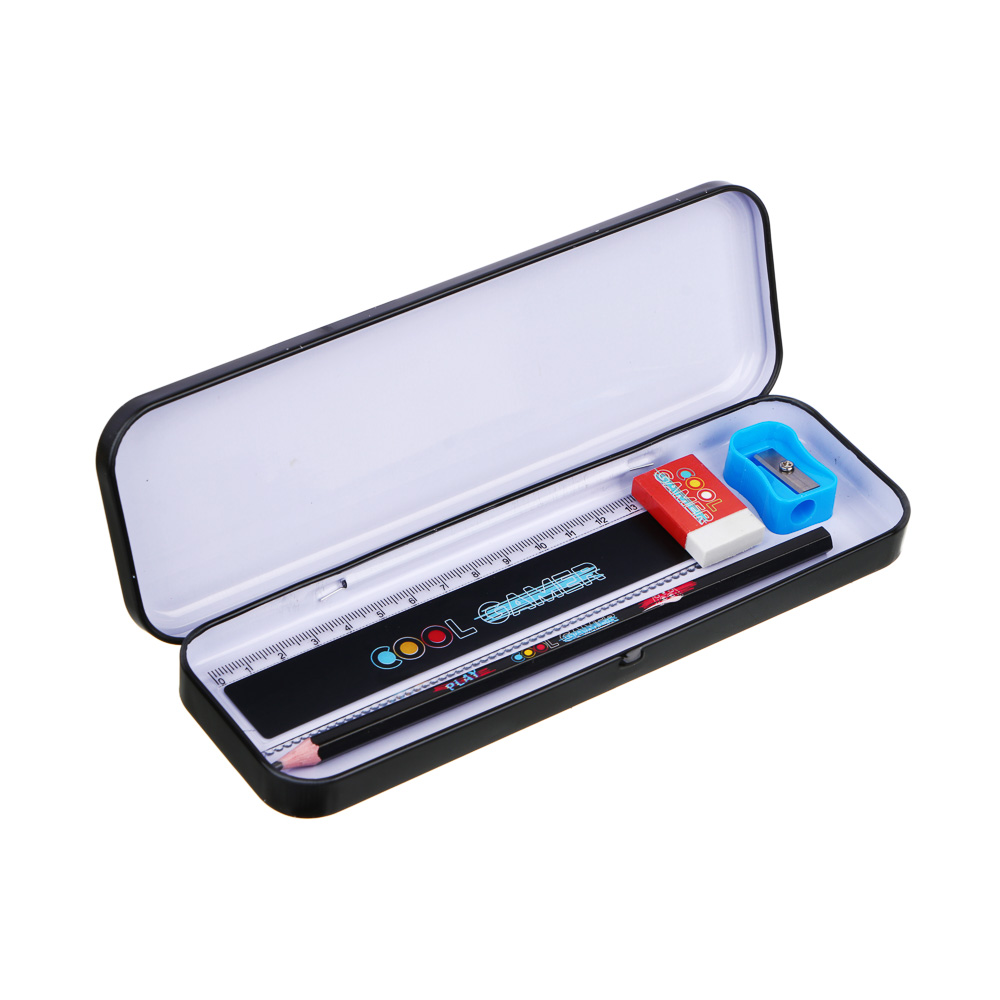 КУЛ ГЕЙМЕР Набор канцелярский, 5 предметов, пластиковый кейс, арт.№ 234-065