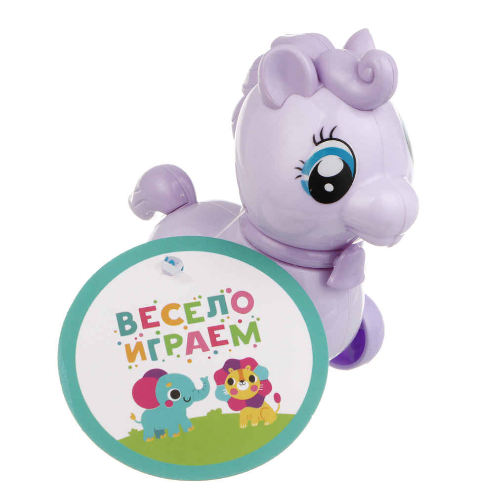 Игрушка заводная "Лошадки", ABS, 9х8,5х6см, 6 дизайнов, арт.№ 260-055