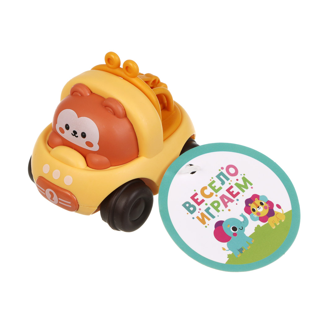 Игрушка для малышей в виде животных, инерция, PP, 6х7х7,9см, 4 дизайна, арт.№ 260-057