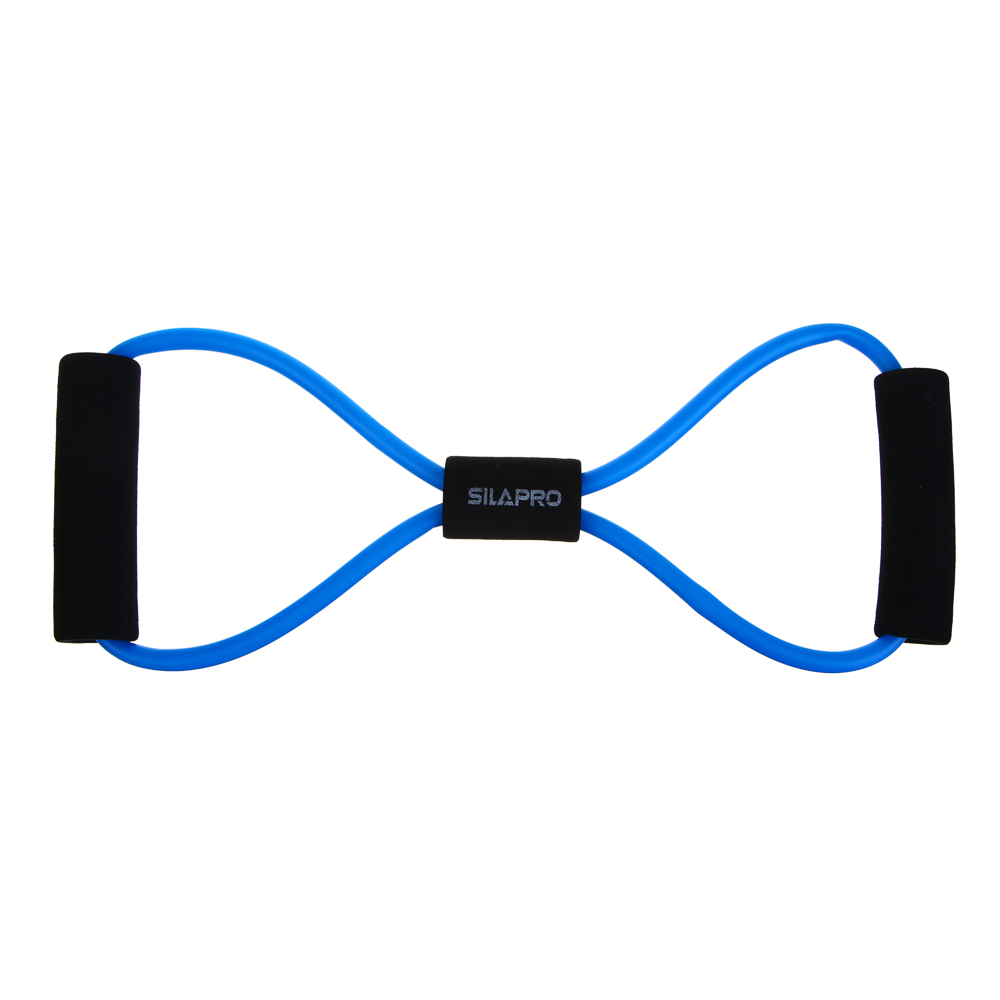 SILAPRO Универсальный трубчатый эспандер "восьмерка", 36см, 12кг, одинарный, латекс, арт.№ 197-003