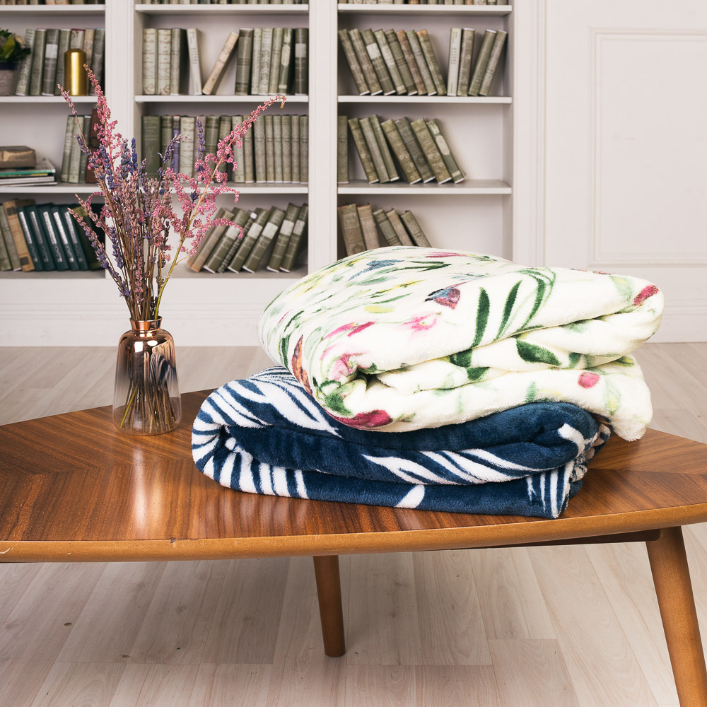 PROVANCE Плед, микрофибра, 200х220см, 230гр/м, "Гармония", синий MP, арт.№ 486-113