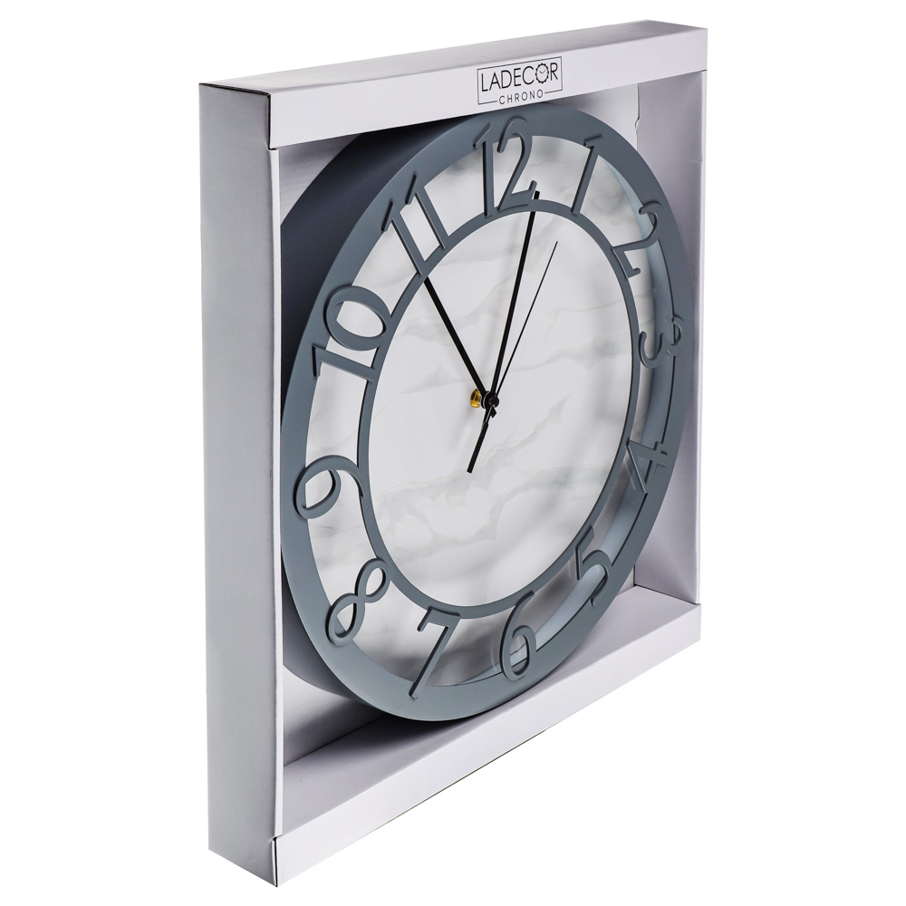 LADECOR CHRONO Часы настенные с картой, пластик, стекло, 40см, ЧН-35, арт.№ 581-144