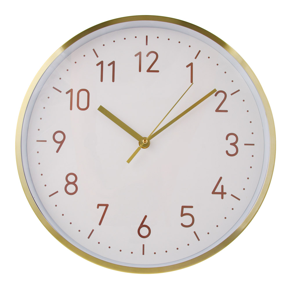 LADECOR CHRONO Часы настенные круглые, металл, d30 см, 1xAA, цвет белый, арт.06-33, арт.№ 581-321