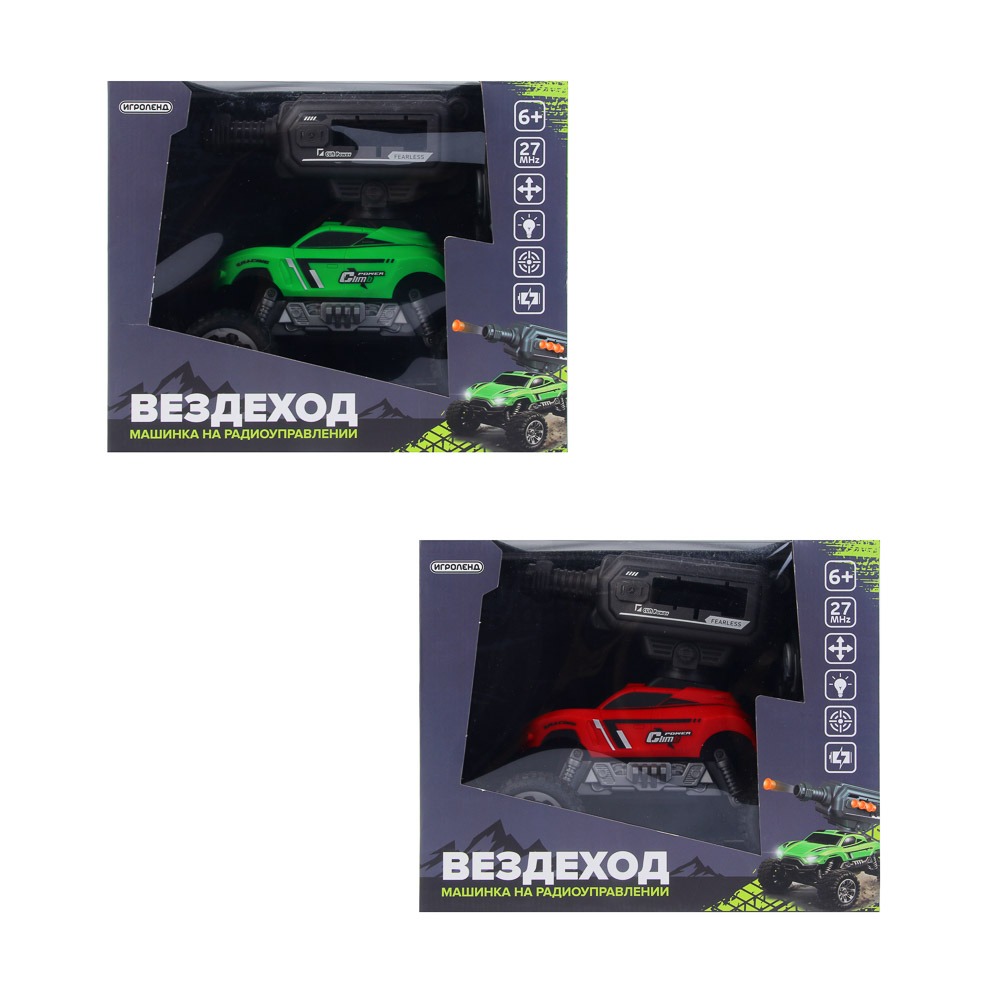 Машина на радиоуправлении "Вездеход", 4-кан. пульт, свет, АКБ, USB, 2хАА, пластик, EVA, тм Игроленд, арт.№ 293-267