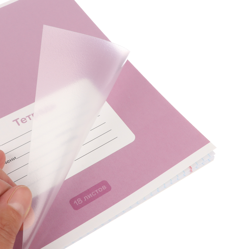 Тетрадь школьная 18 листов в клетку ClipStudio, БЕЛЫЕ ЛИСТЫ, скрепка, обл. пластик, арт.№ 579-033