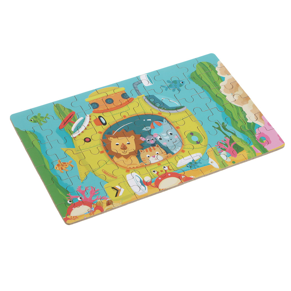 Пазлы в коробочке, 60 элементов, картон, металл, арт.№ 262-553