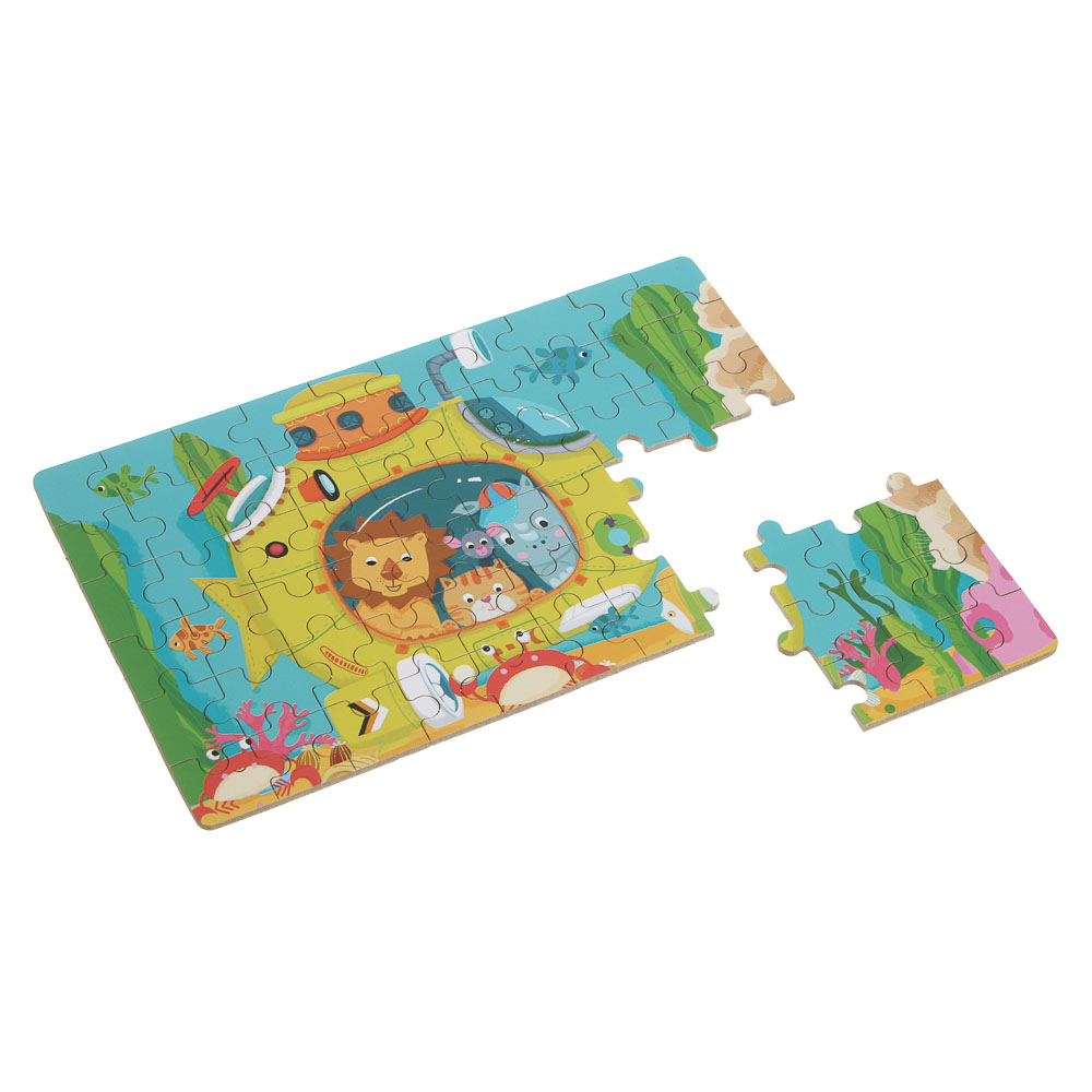 Пазлы в коробочке, 60 элементов, картон, металл, арт.№ 262-553