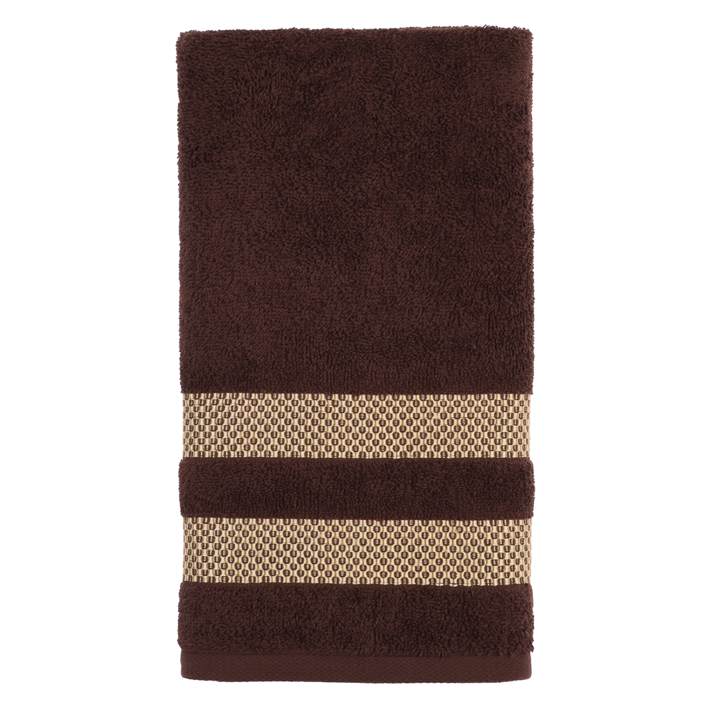 Полотенце махровое 50х90 см PROVANCE Кантри, 100% хлопок, 450 г/м2, коричневый, арт.№ 484-196