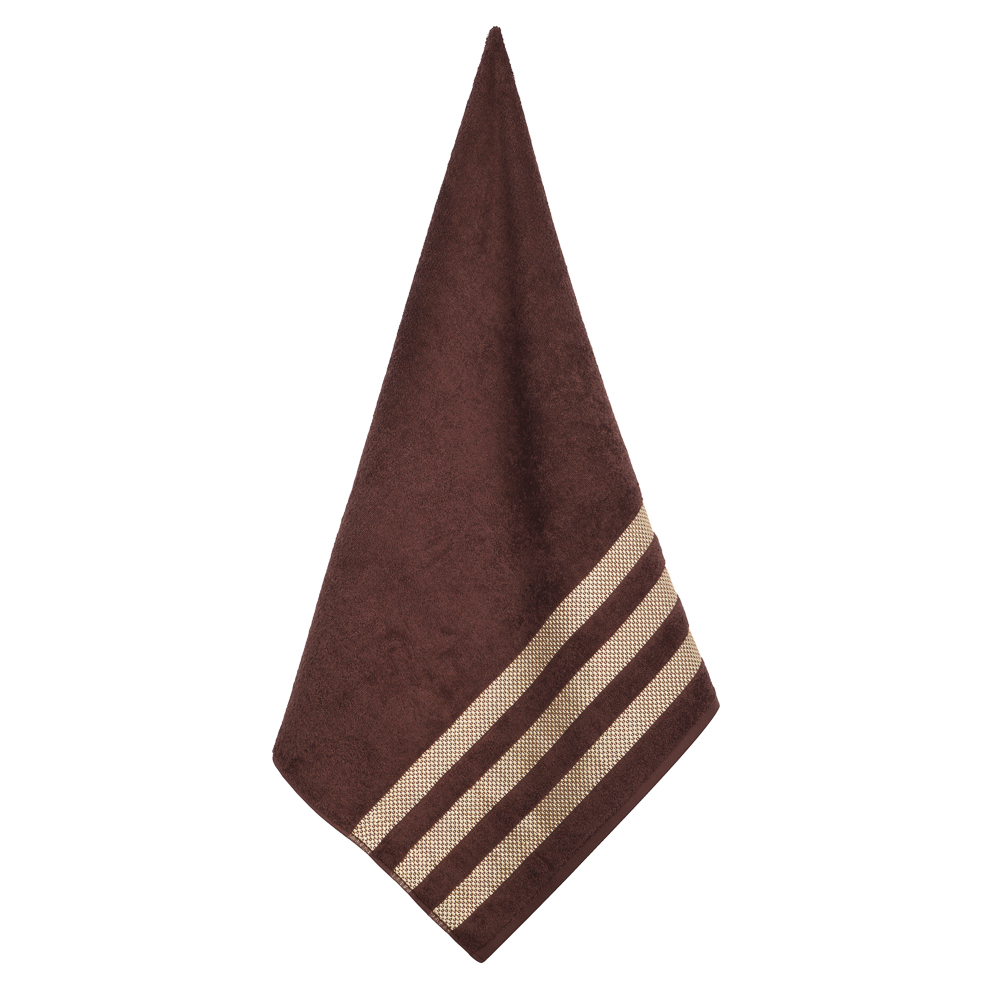 Полотенце махровое 70х130 см PROVANCE Кантри, 100% хлопок, 450 г/м2, коричневый, арт.№ 484-197
