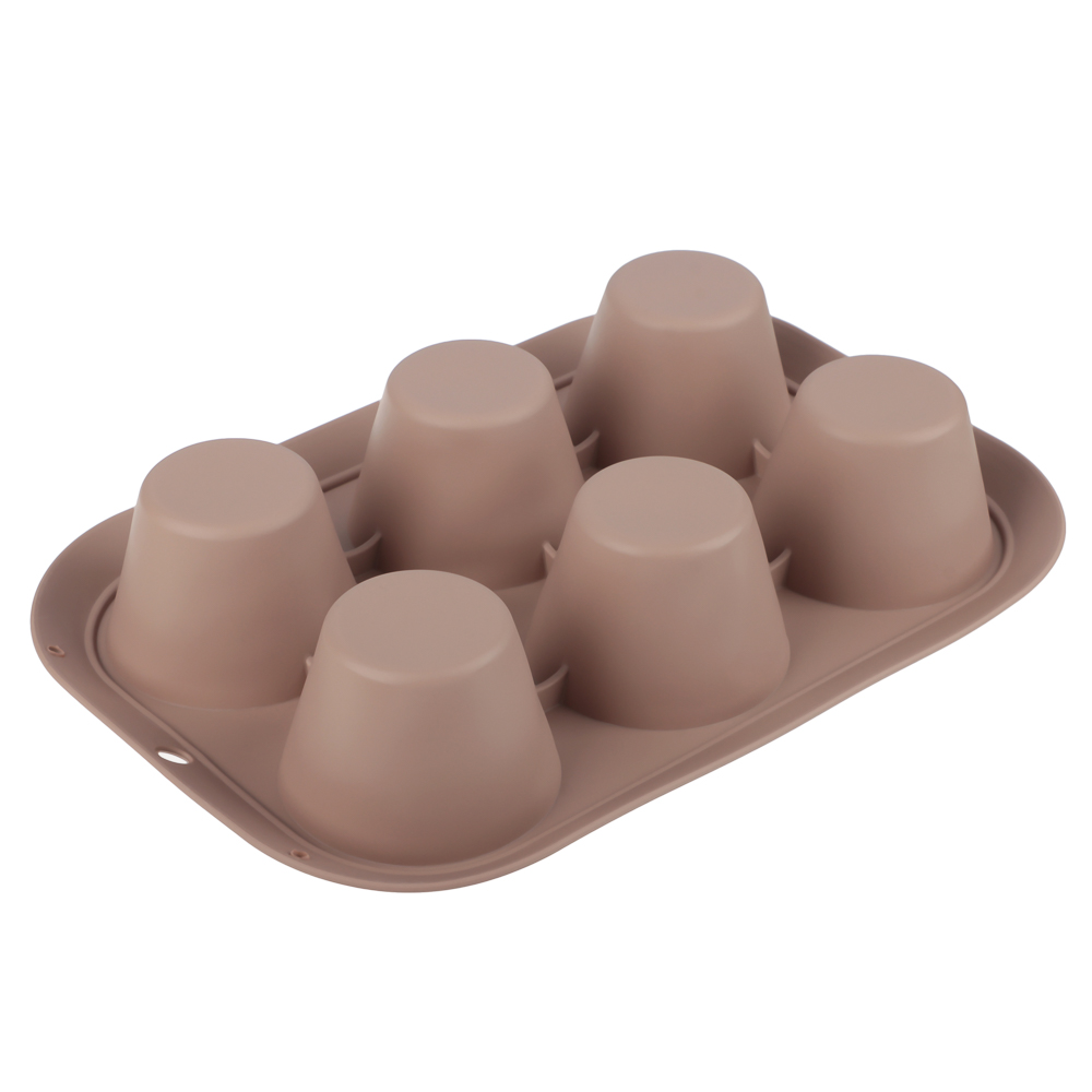 SATOSHI Алион Форма для выпечки 6 ячеек 28,8x19,8х5,3см, силикон, арт.№ 856-109