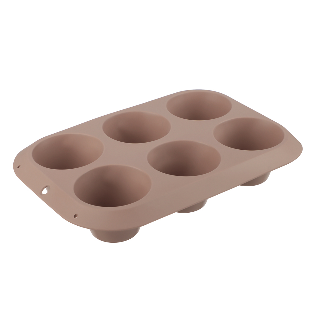 SATOSHI Алион Форма для выпечки 6 ячеек 28,8x19,8х5,3см, силикон, арт.№ 856-109