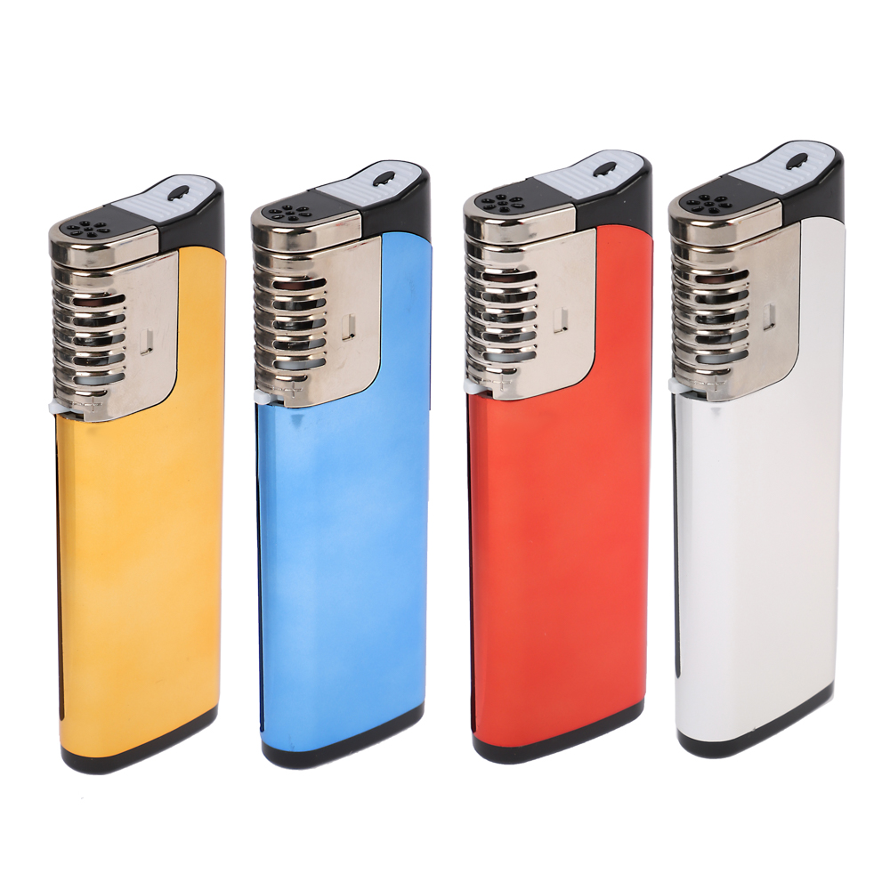 Зажигалка TF 685 OGNIVO-LIGHTER (JET пламя, Турбо, 20 шт/бл, 4 цвета в асс, металлик), арт.№ 517-167