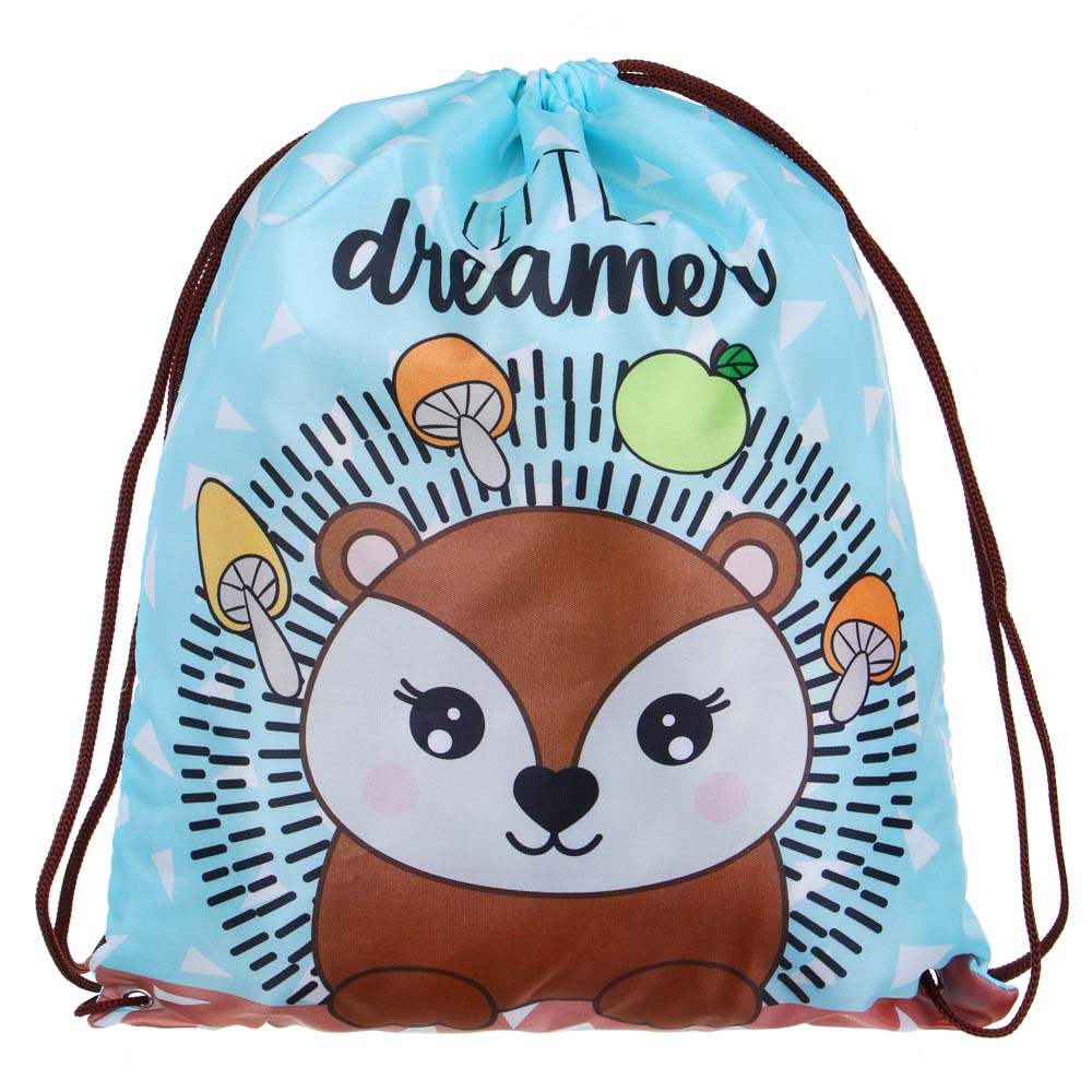 ЕЖИК Мешок для сменной обуви на завязках, 34,8x41,5см, полиэстер, арт.№ 233-100