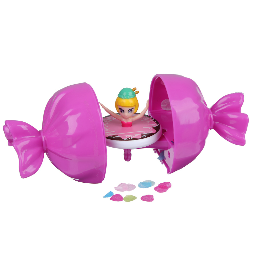 ИГРОЛЕНД Волчок девочка в шаре, ABS, 12,5х6,5х6,5см, 6 дизайнов, арт.№ 295-175