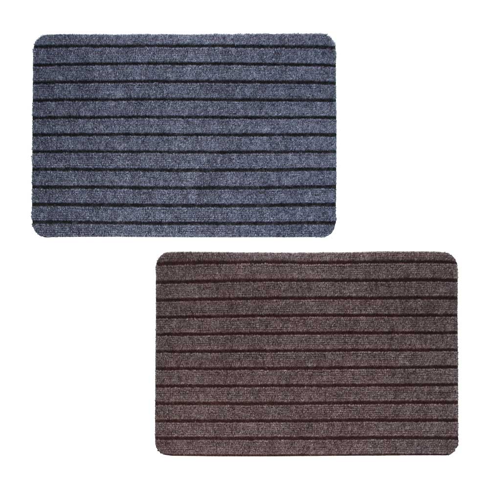 Коврик придверный тм VETTA Fiber, полиэстер, 48х78 см, 2 цвета, арт.№ 466-412