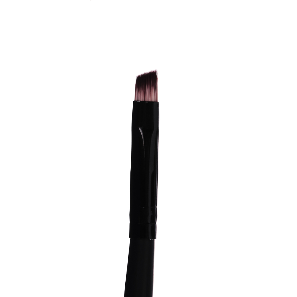 ЮНИLOOK Кисть для бровей двухсторонняя, дерево, металл, нейлон, 14,7см, черная, арт.№ 357-213