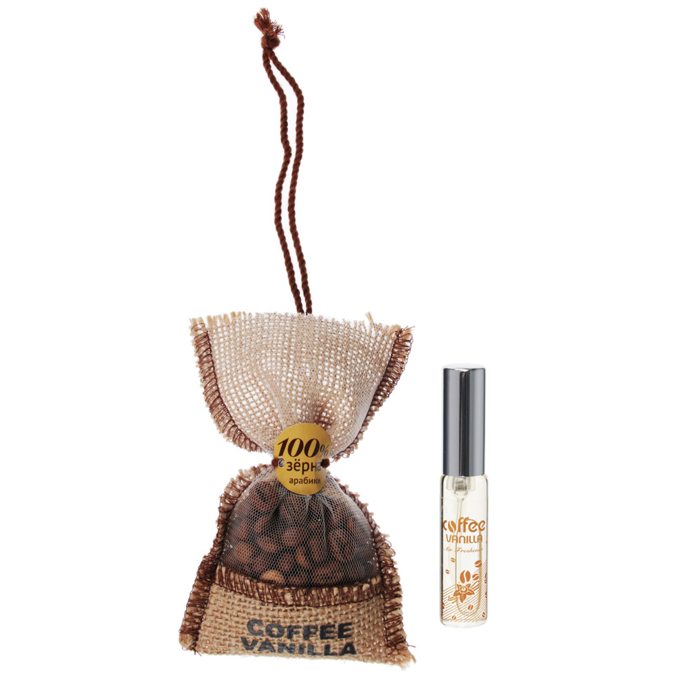 NEW GALAXY Ароматизатор пакетик с кофе, 3 аромата: кофе, капучино, кофе и ваниль, арт.№ 794-571