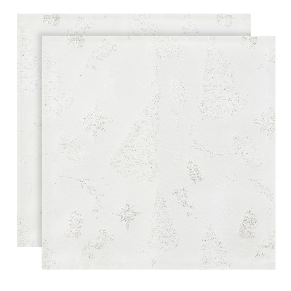 PROVANCE Ноэль Салфетка текстильная 2шт, 33x33см, 85% полиэстер 15% люрекс, арт.№ 492-159