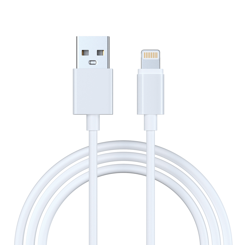 Кабель для зарядки USB(A)-iP FORZA Стандарт, 1м, 1.5А, покрытие TPE, пакет, арт.№ 443-021