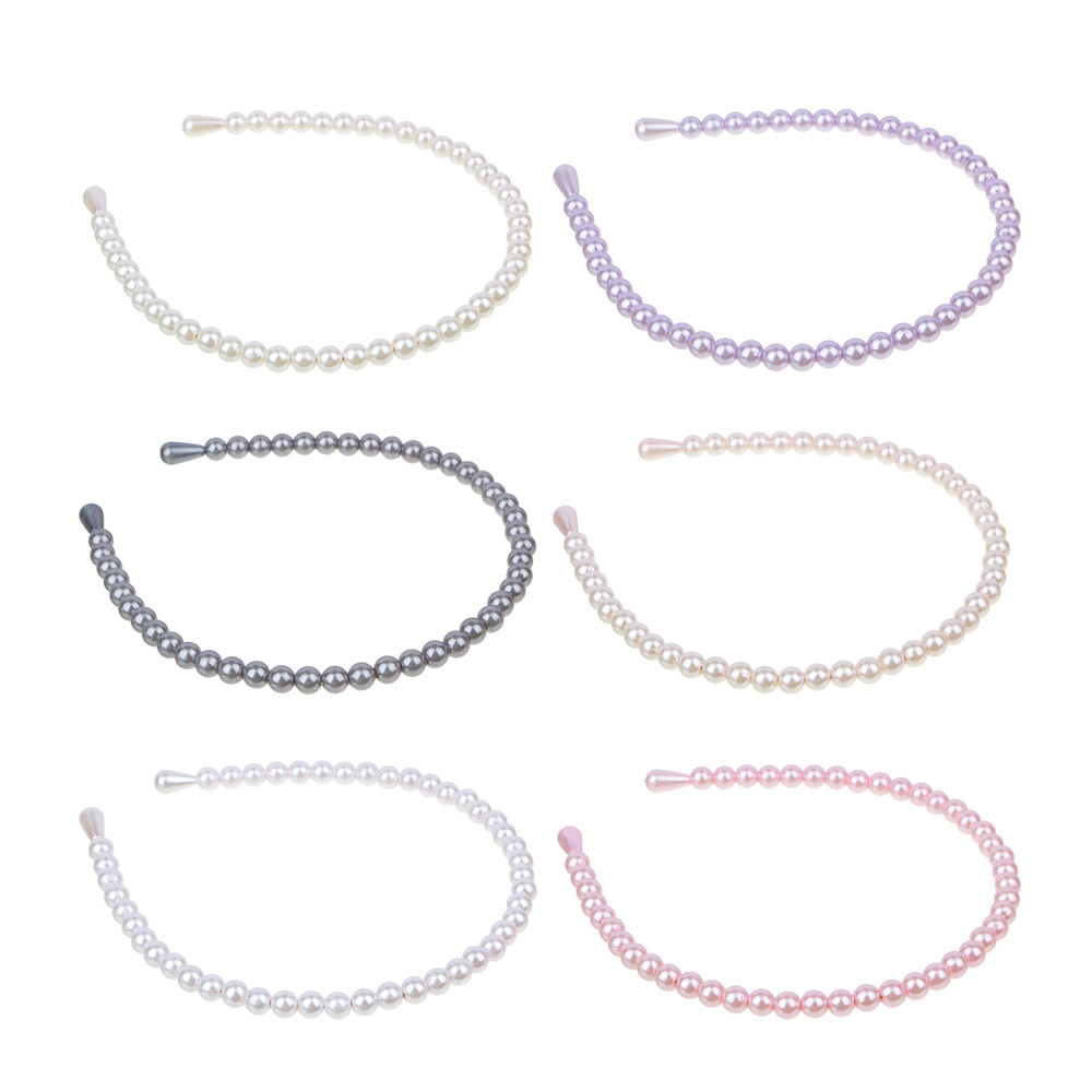 BERIOTTI Ободок "Жемчужина", 0,8см, пластик, 2-6 цветов, арт.№ 323-109