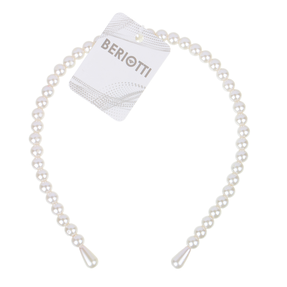 BERIOTTI Ободок "Жемчужина", 0,8см, пластик, 2-6 цветов, арт.№ 323-109