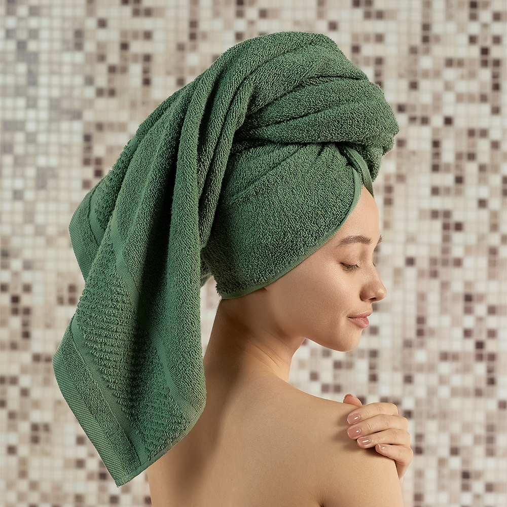 PROVANCE Виана Полотенце махровое, 100% хлопок, 70х130см, зеленый, арт.1, арт.№ 484-112