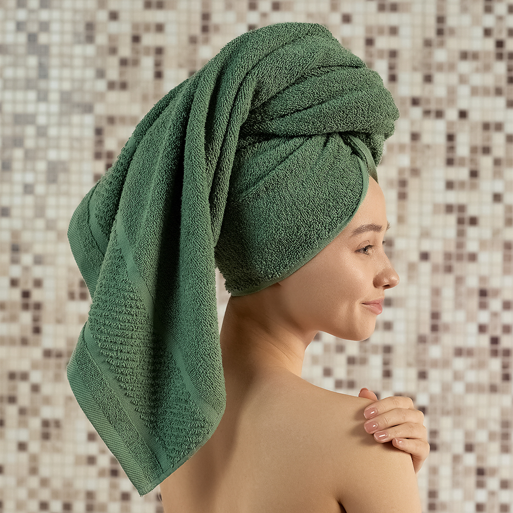 PROVANCE Виана Полотенце махровое, 100% хлопок, 70х130см, зеленый, арт.1, арт.№ 484-112