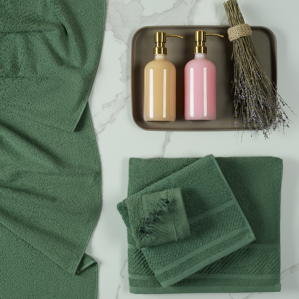 PROVANCE Виана Полотенце махровое, 100% хлопок, 70х130см, зеленый, арт.1, арт.№ 484-112