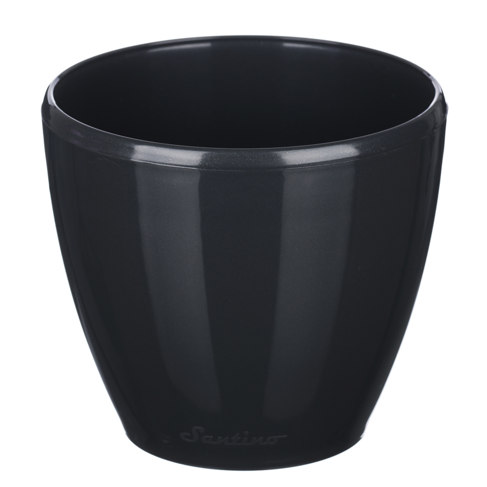 Кашпо ДЕКО ТВИН 1,5л, пластик, автополив, цвет антрацит, белый, лаванда, арт.№ 164-262