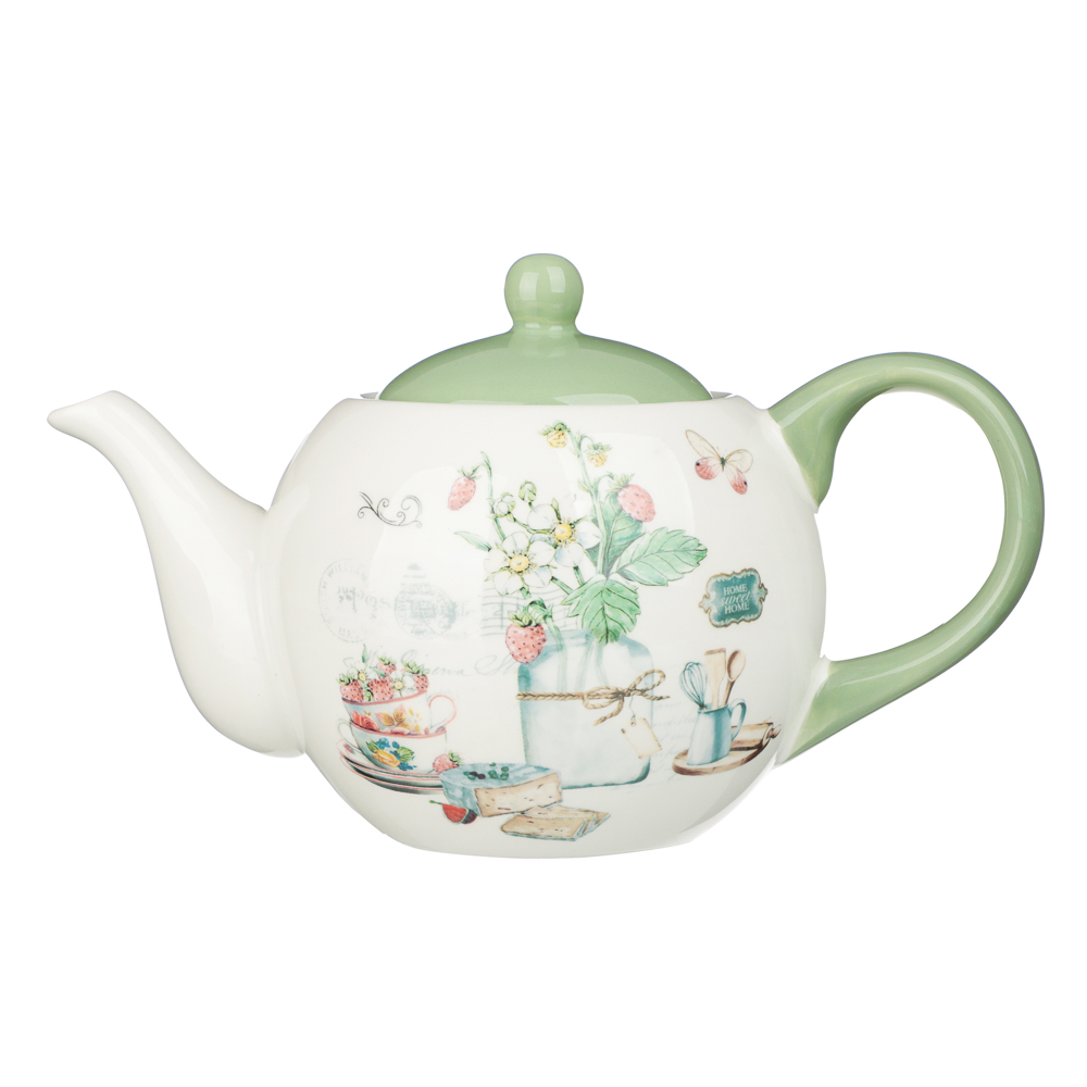 MILLIMI Земляника Чайник, 900мл, керамика, арт.№ 824-201