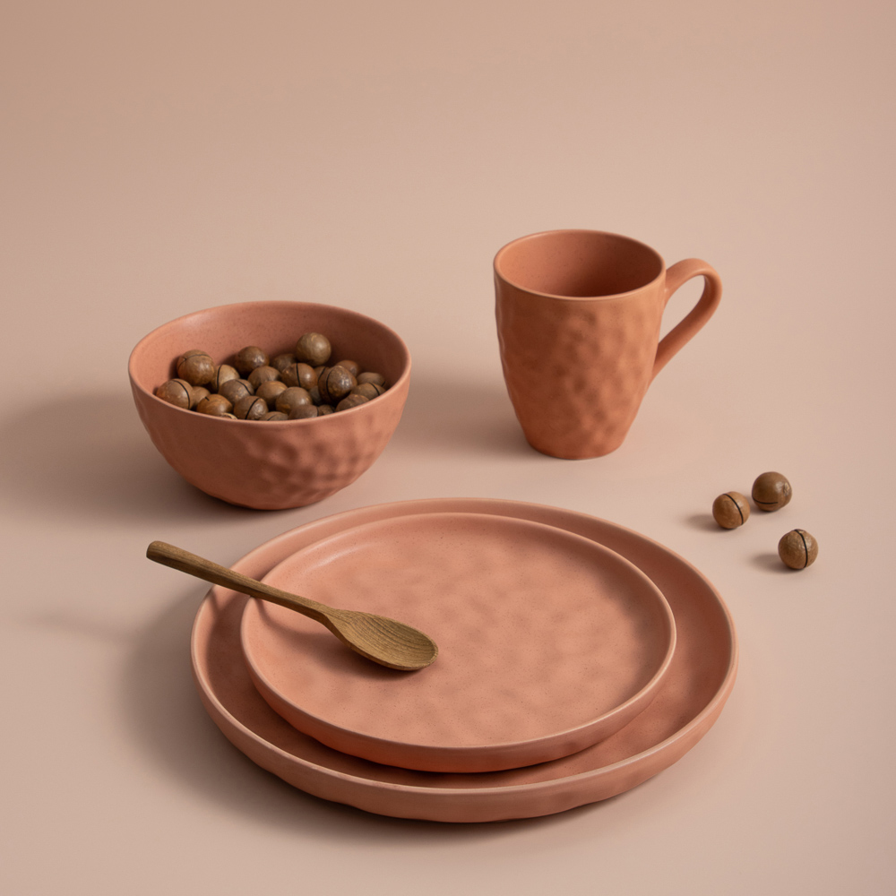 MILLIMI Эвелин Тарелка подстановочная, 26,5х2,5см, керамика, персиковый, арт.№ 824-070