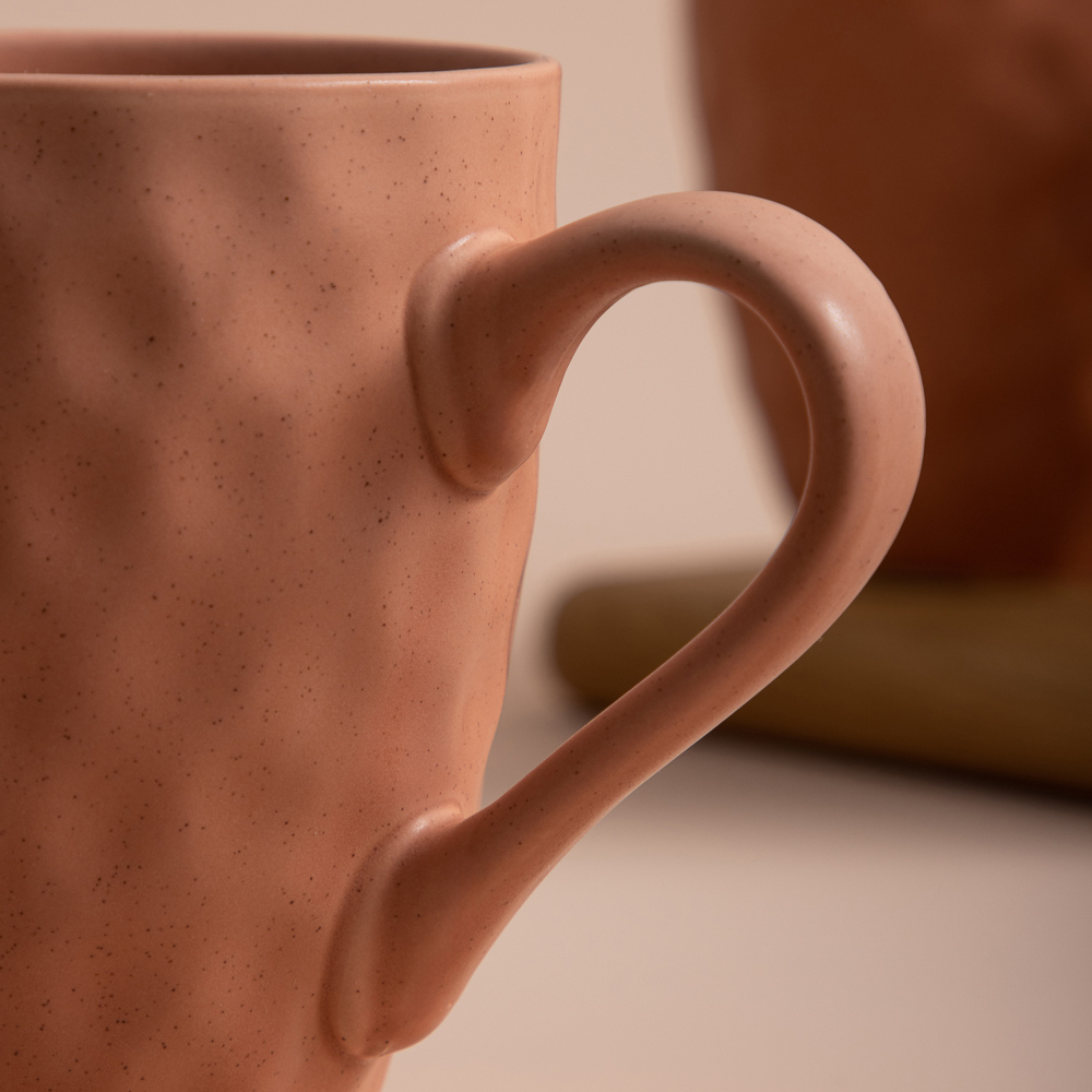 MILLIMI Эвелин Кружка, 400мл, керамика, персиковый, арт.№ 824-073