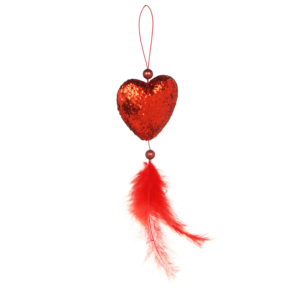 СНОУ БУМ Подвеска с кисточкой, 17см, полиэстер, пластик, 6 дизайнов, арт.№ 376-705