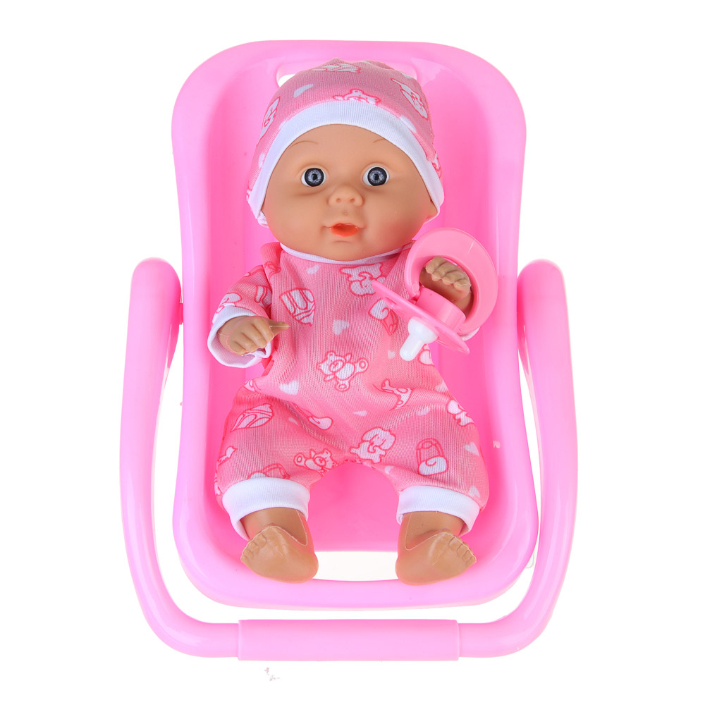 ИГРОЛЕНД Пупс 20 см в переноске 12х15х24см, PE, PP, PVC, арт.№ 436-122