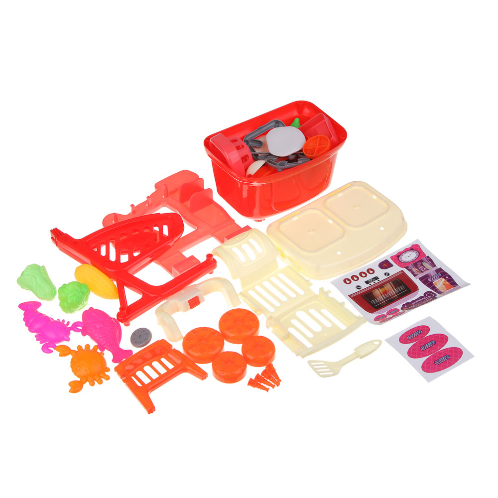 ИГРОЛЕНД Набор игровой "Любимая кухня" с тележкой в чемодане, 22х19х20 см, PE, PP, арт.№ 294-196