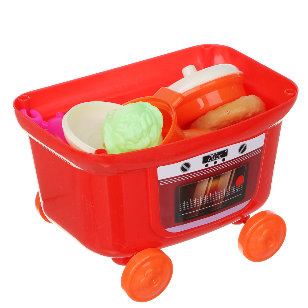 ИГРОЛЕНД Набор игровой "Любимая кухня" с тележкой в чемодане, 22х19х20 см, PE, PP, арт.№ 294-196