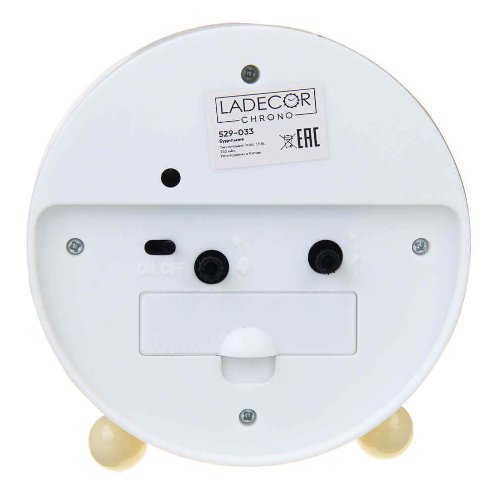 LADECOR CHRONO Будильник, 11x4,2x11см, 1xАА, металл, арт.1, арт.№ 529-033