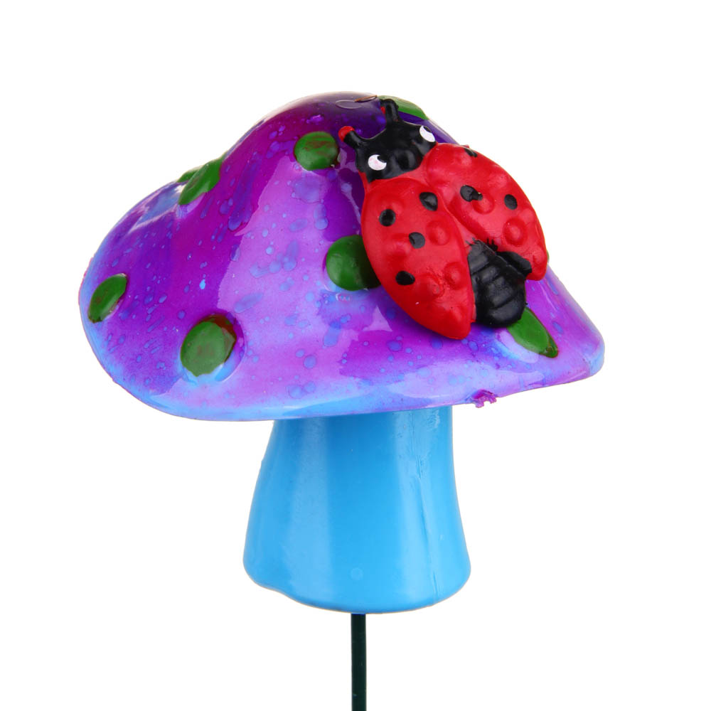 INBLOOM Фигурка на стержне Грибы 9х8х68см, металл, пластик, арт.№ 153-006