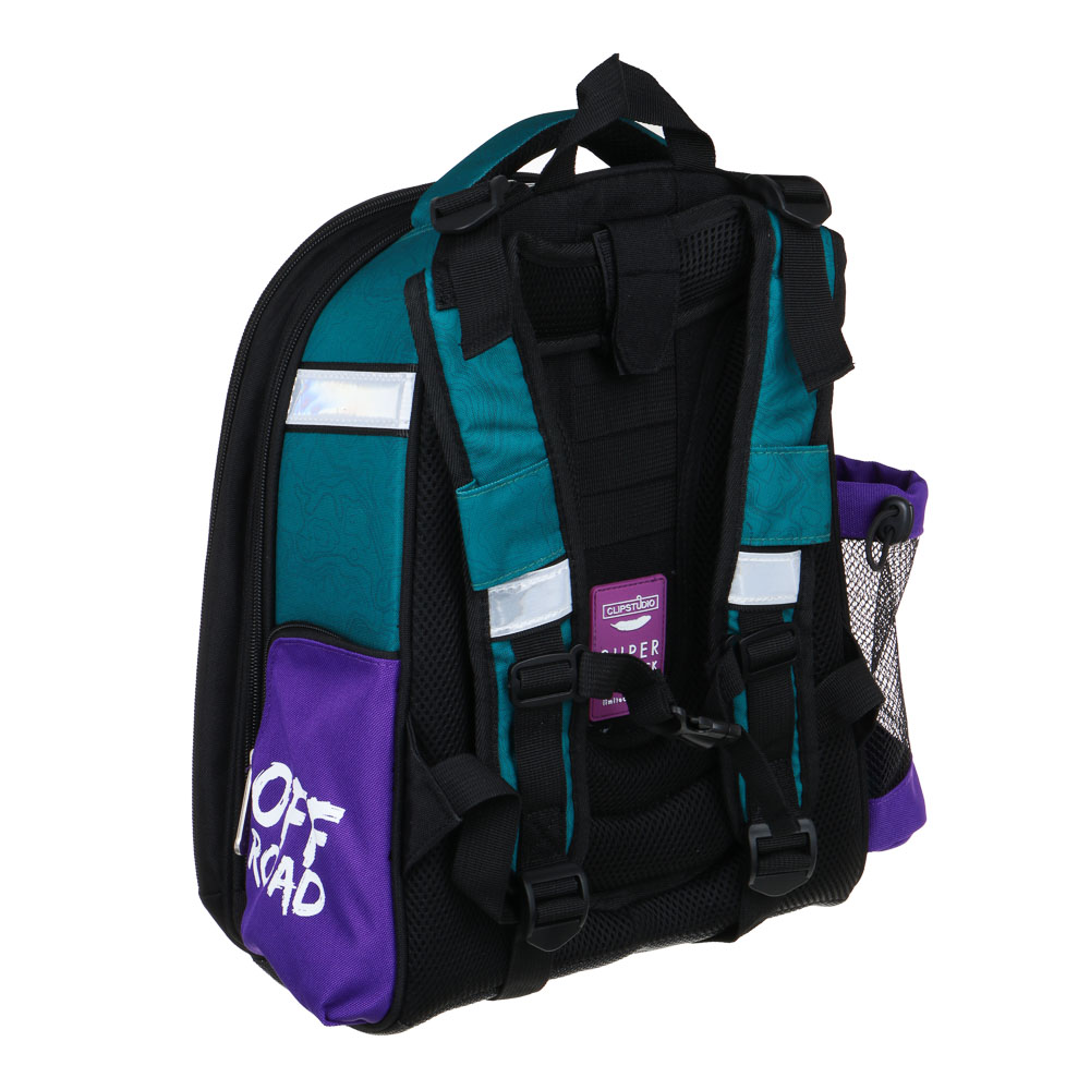 МОНСТР ТРАК Рюкзак шк.жесткий 38х28х15см, 2 отд., 2 карм., эргоном.спинка, лямки с рег.по росту, ПЭ, арт.№ 254-805