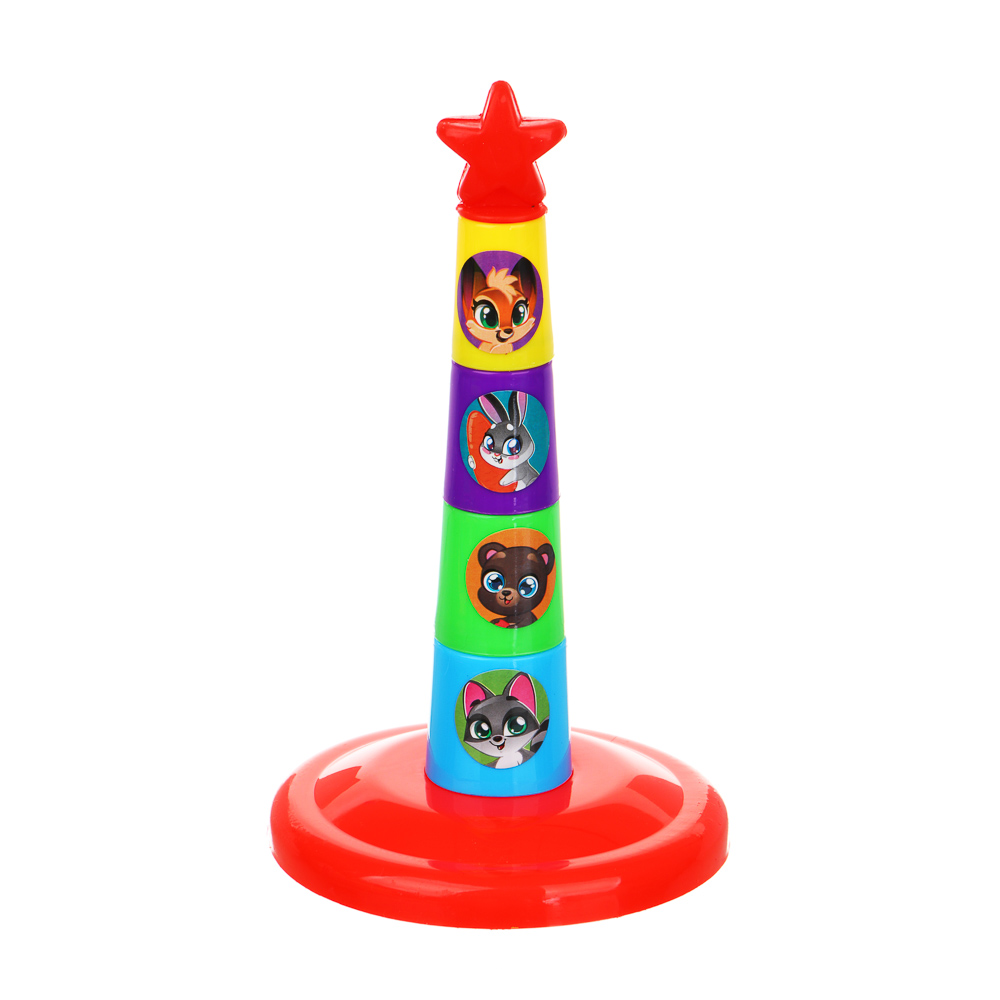 ИГРОЛЕНД Развивающая игрушка "Пирамидка с кольцами", PP, 29х20х4см, арт.№ 270-020