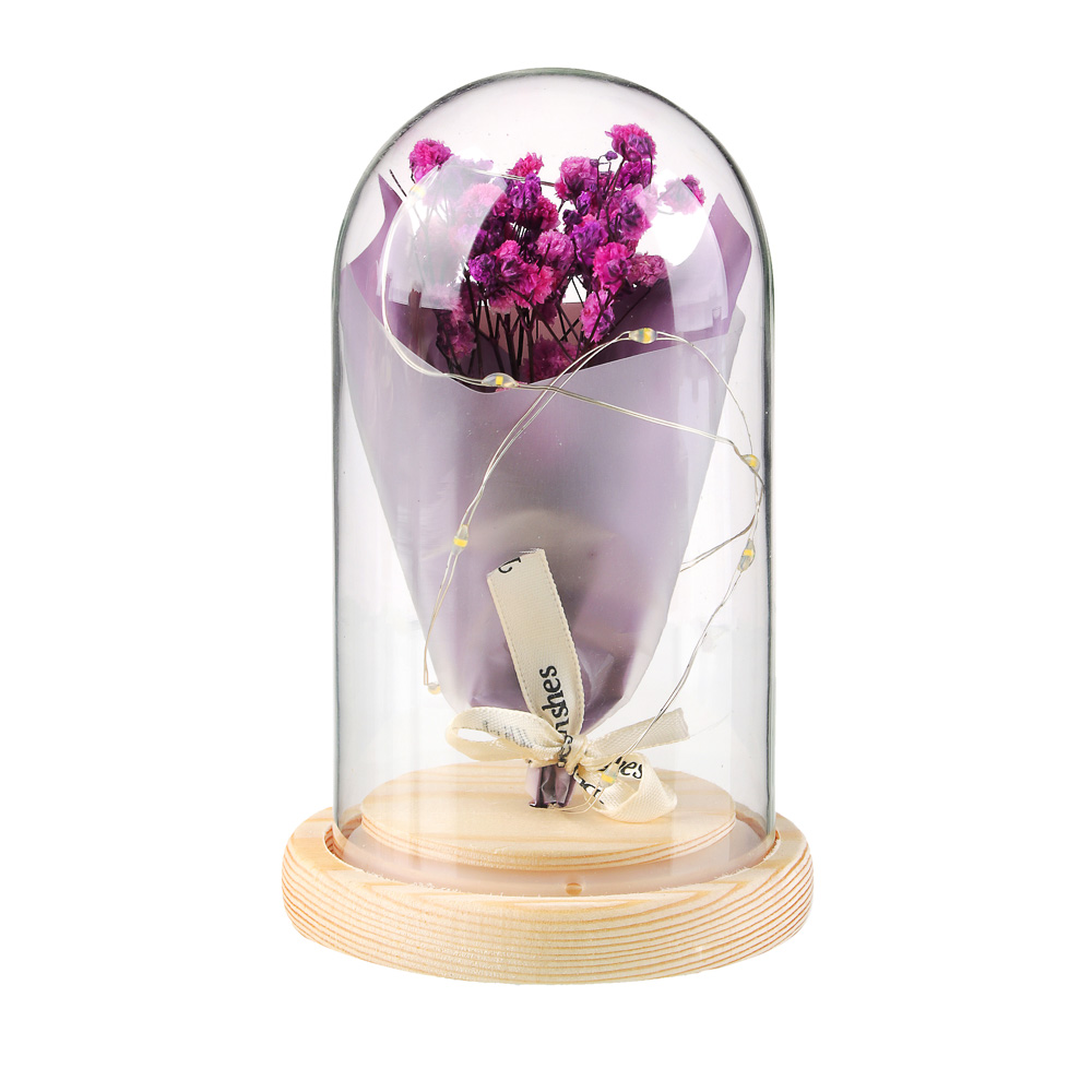 LADECOR Светильник - цветочная композиция, 15 см, 3хLR1130, 4 цвета, арт.№ 695-085