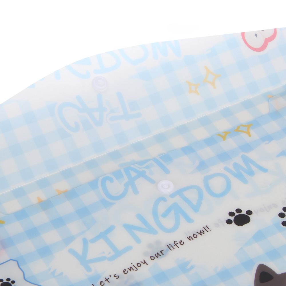 Папка с кнопкой А4 33х23см, "Единорожка/Котики", 200мкм, ПП, 2 дизайна, арт.№ 524-357