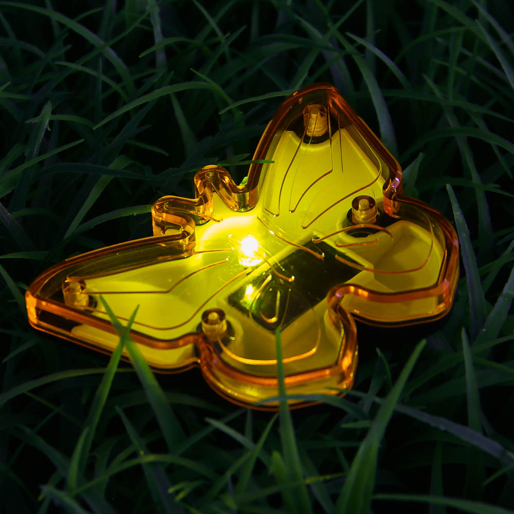 INBLOOM Фонарь на солнечной батарее Бабочка, 9x6.5x8см, 1LED, белый, 1.2V 40mAh Ni-MH, пластик, арт.№ 810-007