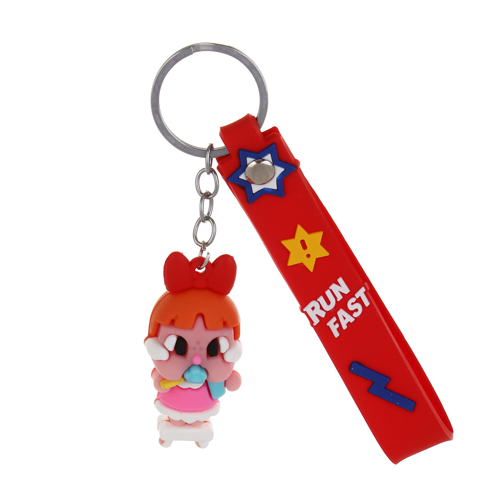 Брелок с игрушкой, 5х3 см, полипропилен, 6 дизайнов, арт.№ 295-288