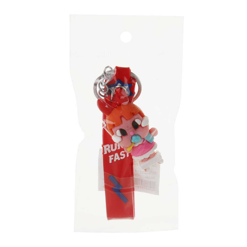 Брелок с игрушкой, 5х3 см, полипропилен, 6 дизайнов, арт.№ 295-288
