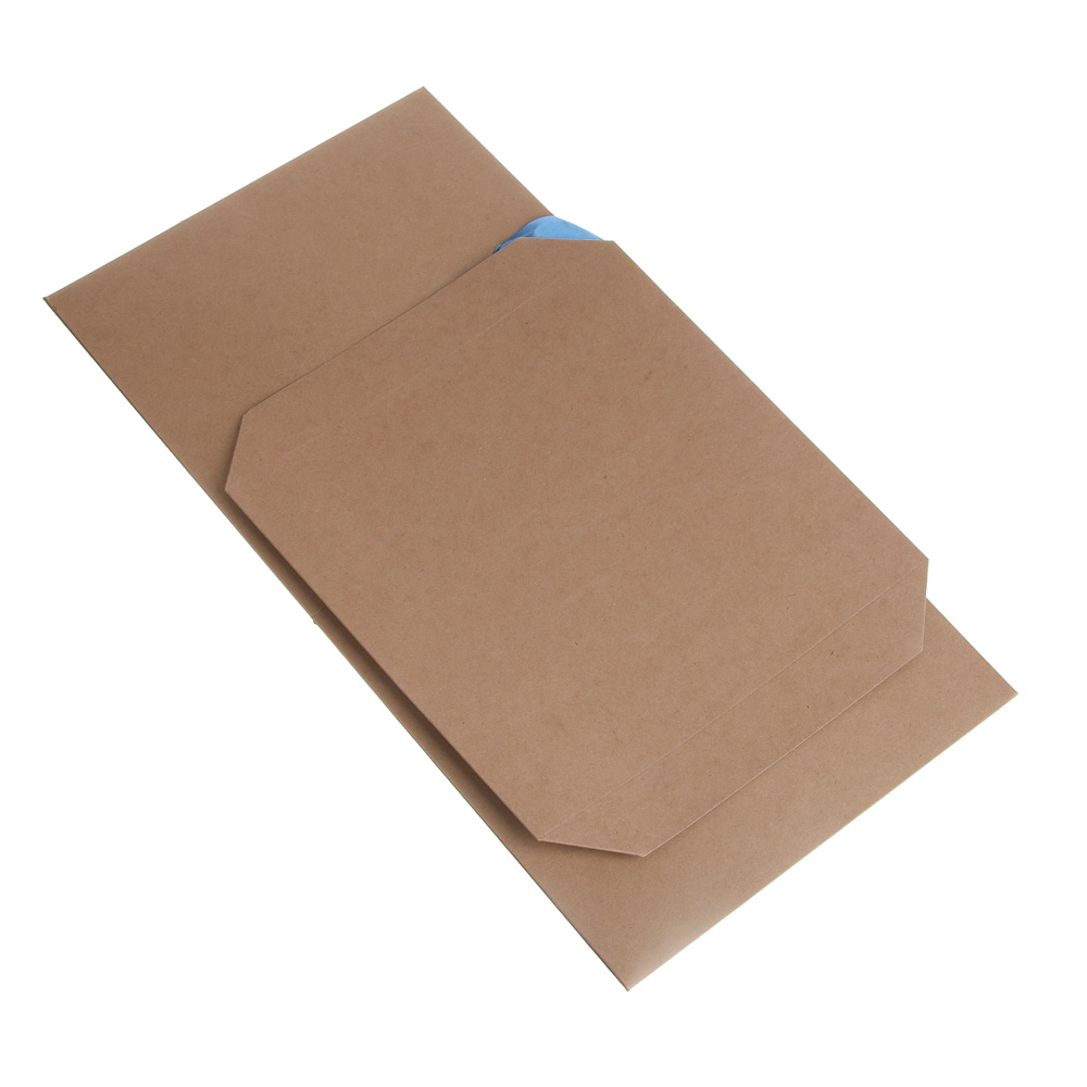 Коробка подарочная, складная, крафт с лентой, 25x25x25 см, 300 гр, арт.№ 207-024