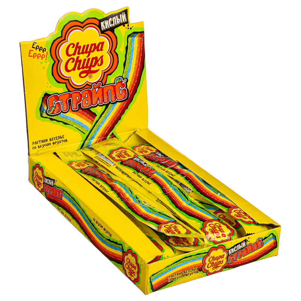 Мармелад "Чупа чупс" "Страйпс" со вкусом фруктов 10 г., арт.№ 347-004