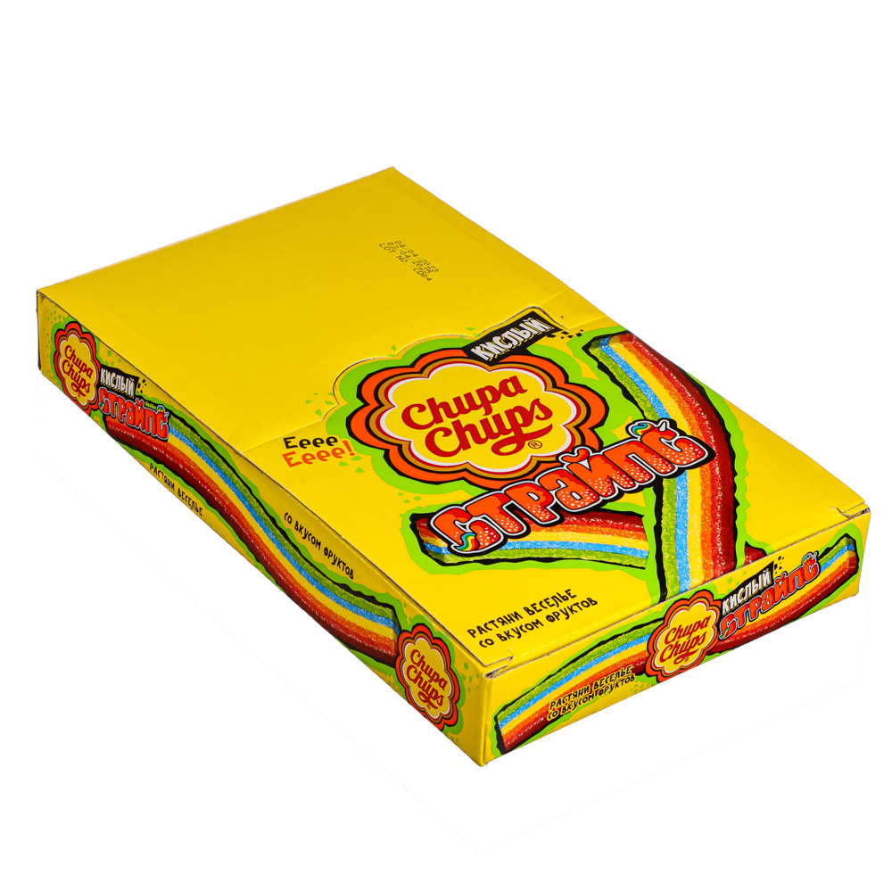 Мармелад "Чупа чупс" "Страйпс" со вкусом фруктов 10 г., арт.№ 347-004