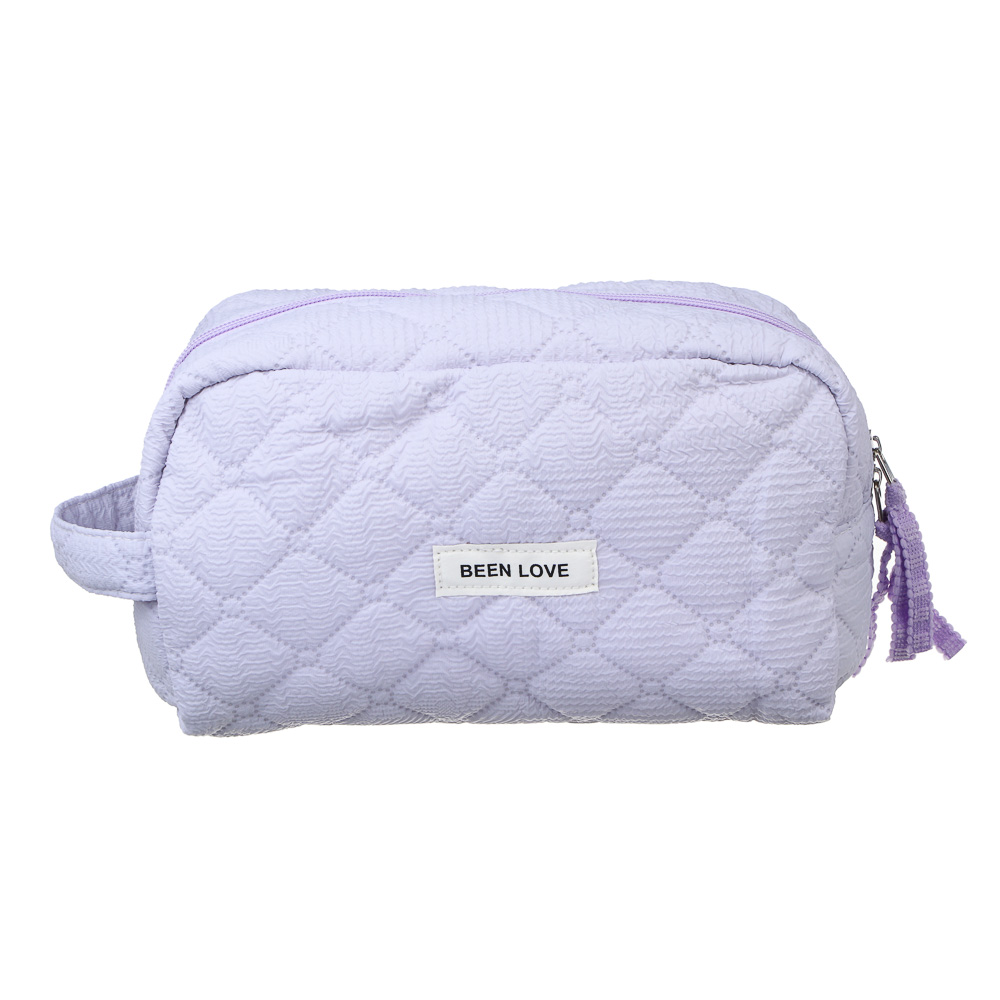 ЮL Косметичка стеганая дутая с боковой ручкой Килт, 100% ПЭ, 24х13х10см, 2 цвета, арт.№ 327-325