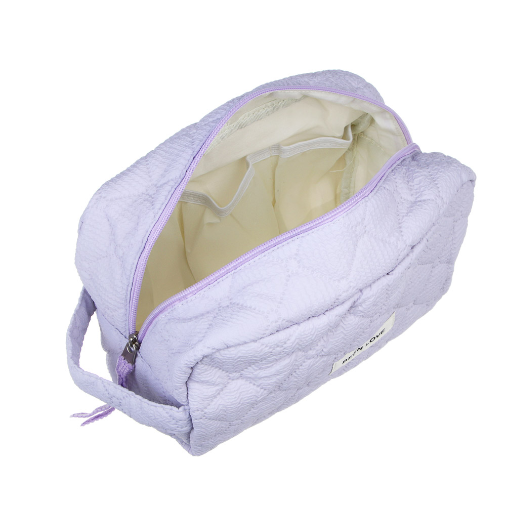 ЮL Косметичка стеганая дутая с боковой ручкой Килт, 100% ПЭ, 24х13х10см, 2 цвета, арт.№ 327-325